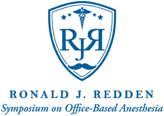 Logo with caduceus at the top, a mustache at the bottom, and 'RJR' text in the middle representing Fall of 2025 for the 3rd Biennial Ronald J. Redden Symposium
